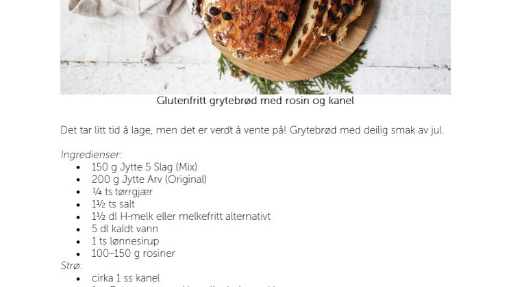 Jytte glutenfritt julebrød
