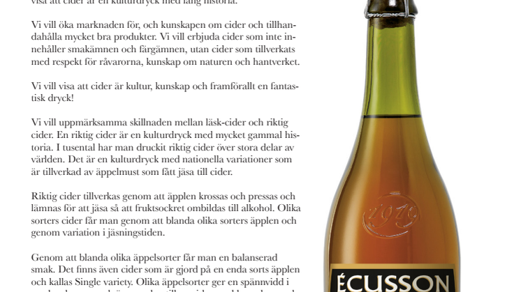 Riktig cider på Systembolaget!