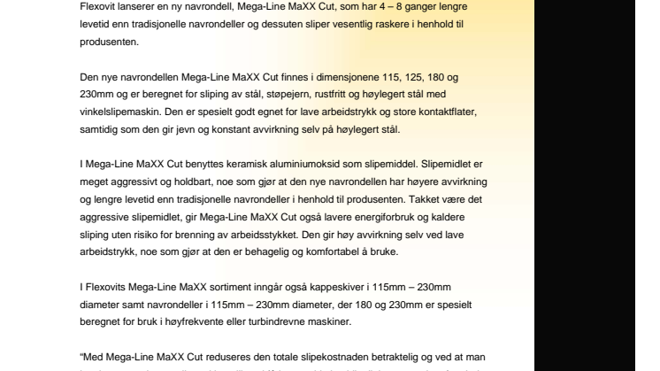 Ny navrondell gir raskere sliping