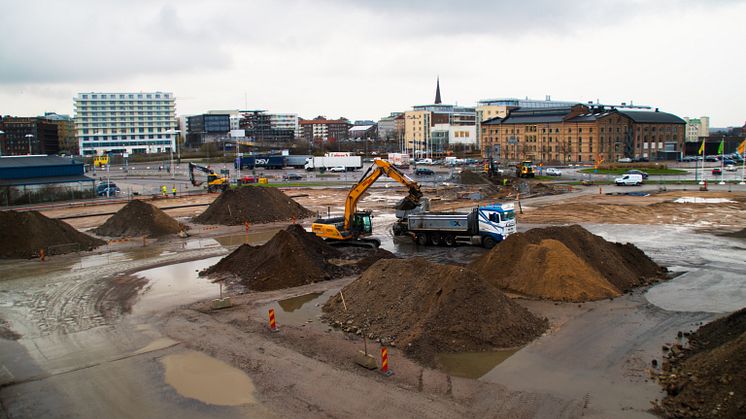 Vy söderut från Oceanhamnen, den första etappen i H+ projektet. Foto: Jarghon Feras.