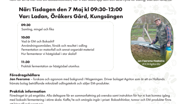 Välkomna på förmiddagsföredrag