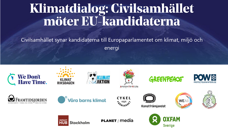 15 organisationer i civilsamhället har gått samman om att fråga ut EU-kandidater inför valet 9 juni