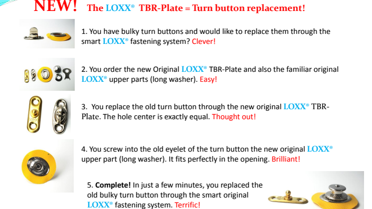 NEW!  The LOXX® - TBR-Plate - Innovation by Schaeffertec!