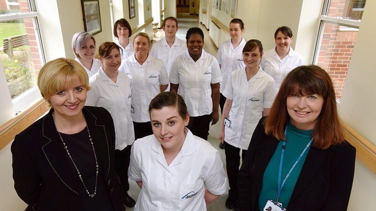 Dr Alison Machin, Associate Professor at Northumbria University, left, with Debbie Reape, Interim Executive Director of Nursing at Northumbria Healthcare NHS Trust.