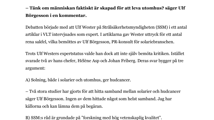 VLT Debatt: Myndighetspersoner förföljer soalriebranschen