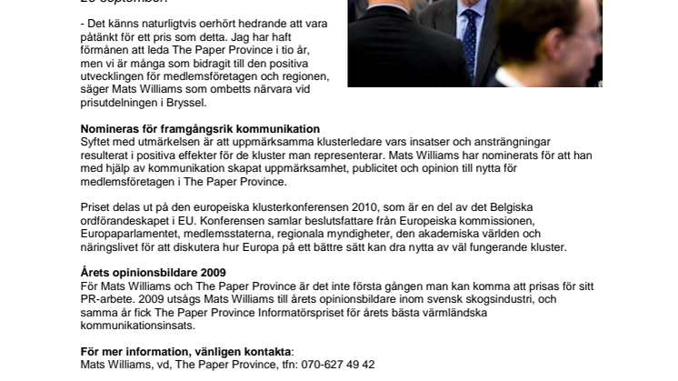 VECKANS NYHETSBREV, W1035, FRÅN THE PAPER PROVINCE