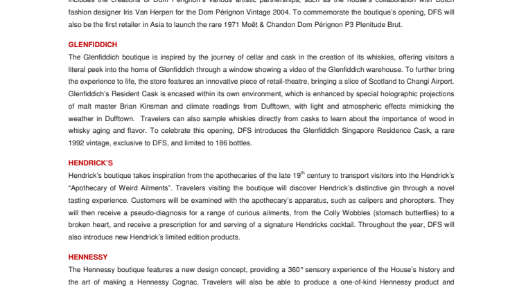 Appendix 1 - Branded boutiques at DFS Wines and Spirits Flagship store