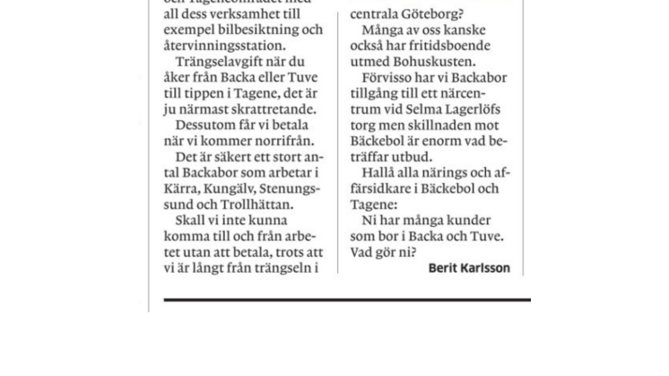 Vi vill handla i Bäckebol
