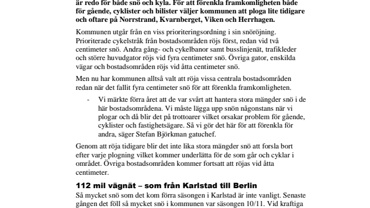 Fler plogningar i centrala bostadsområden  