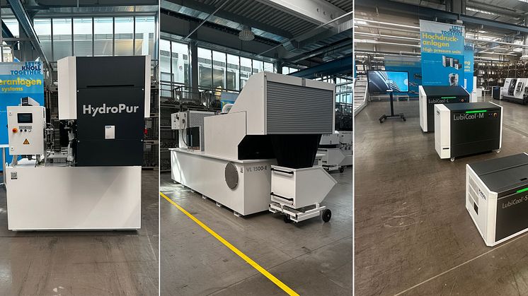 Produkter som VL, HydroPur och LubiCool visades bl a i utställningshallen