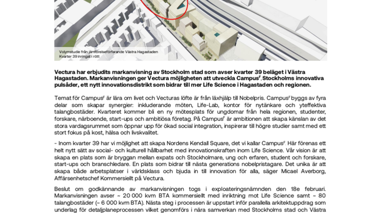 Vectura utökar närvaron i Hagastaden genom markanvisning av kvarter 39 i Västra Hagastaden.pdf