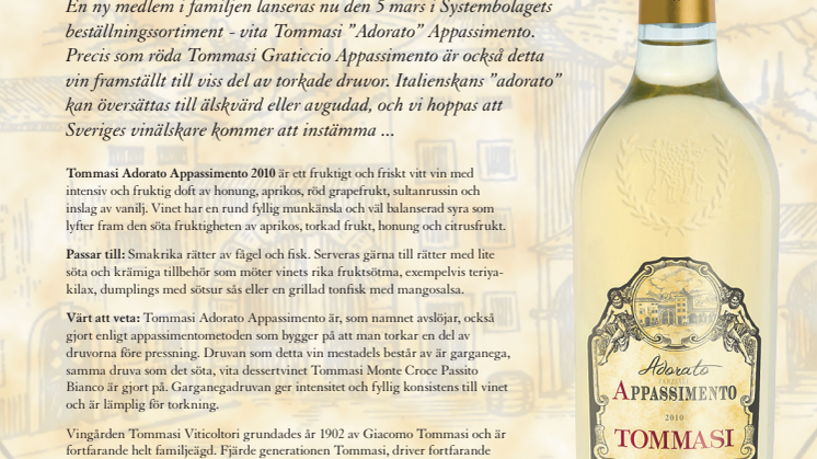 En ny medlem i Tommasifamiljen - Vita Tommasi Adorato Appassimento