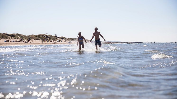 Bad på Skrea strand