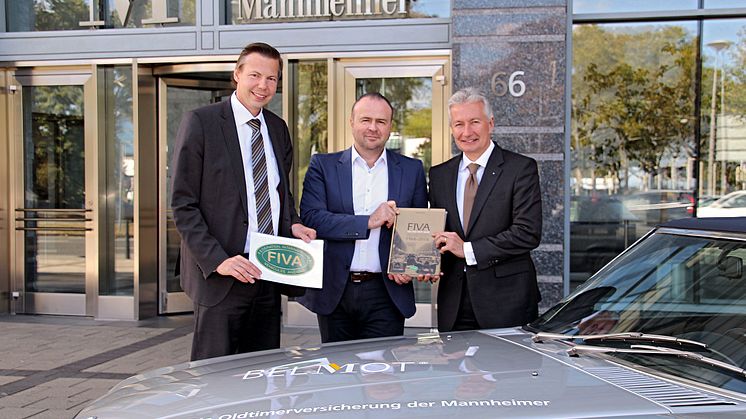 v.l.n.r.: Markenmanager BELMOT Ralf Stumpfernagel, Pressesprecher Roland Koch und Jürgen Wörner, Vorstandsmitglied der MVG 