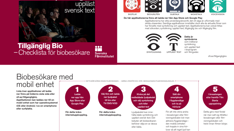 Informationsfolder för biobesökare 