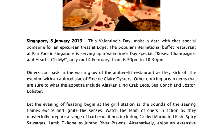 An Epicurean Treat at Edge this Season of Love