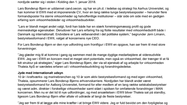 EWII har fundet sin nye CEO