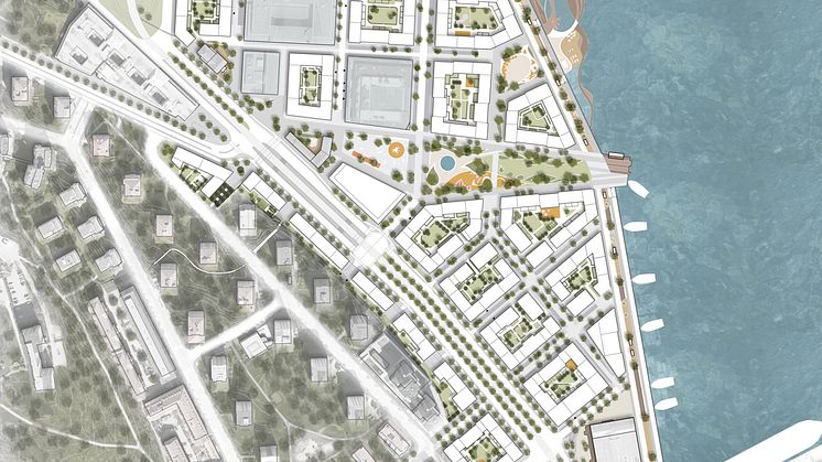 Illustrationsplan över Södra Värtan