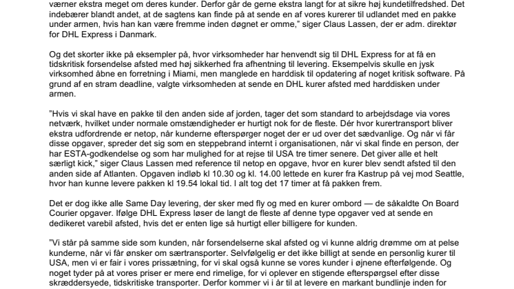 Når arbejdsdagen helt uventet slutter i Seattle med 458 km/t