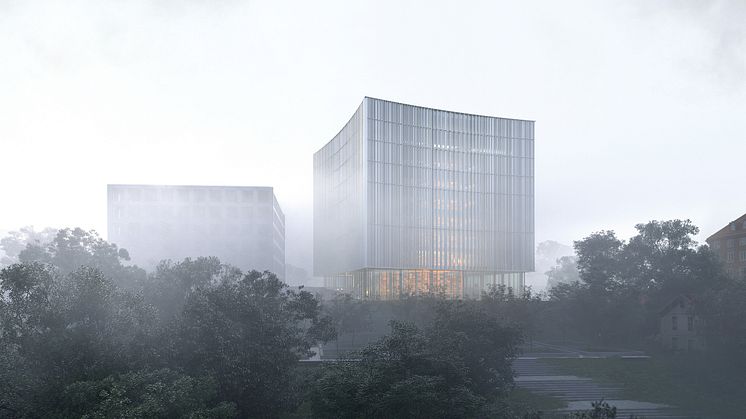 Förslag KUNSKAPENS FYR, arkitekttävling universitetsbiblioteket