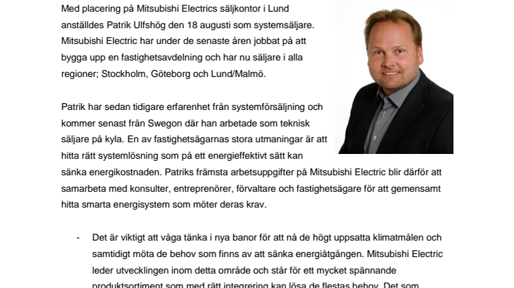 Mitsubishi Electric förstärker med en systemsäljare