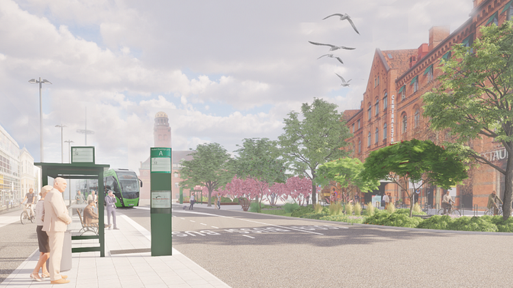Mer plats åt grönska, kollektivtrafik och cykel vid Malmö C