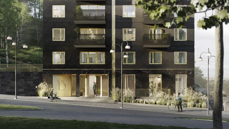 Nu har spaden satts i marken för de första 270 hyresrätterna i Kallebäcks Terrasser, Göteborg.