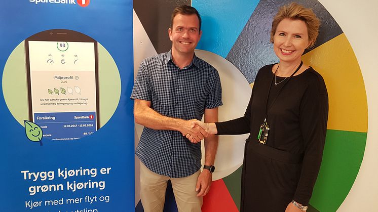 Leder i ZERO, Marius Holm og leder for bærekraft i SpareBank 1 Forsikring ser frem til samarbeidet.