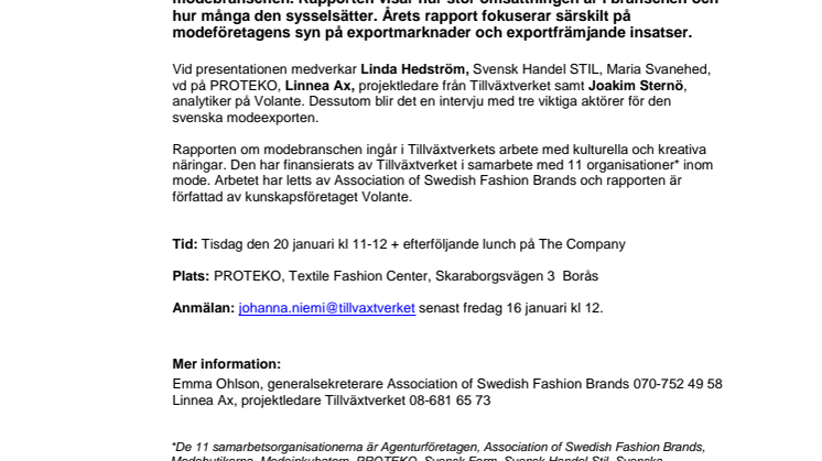 Pressinbjudan moderapport Borås