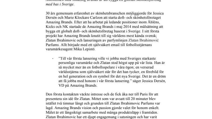 ​Amazing Brands – den kvinnliga entreprenörsduon bakom Zlatan Ibrahimović Parfums