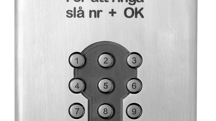 Ny vandalsäker porttelefon med tillhörande portregister    