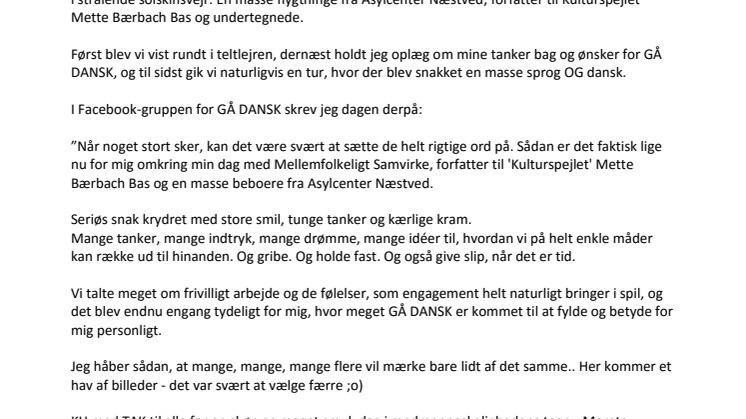 MS og GÅ DANSK - på sporet af fællesskabet