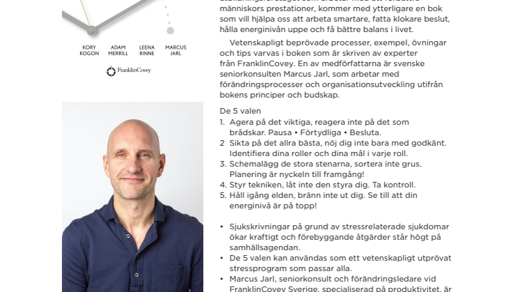 De 5 valen för hållbar produktivitet - en bok från Franklin Covey