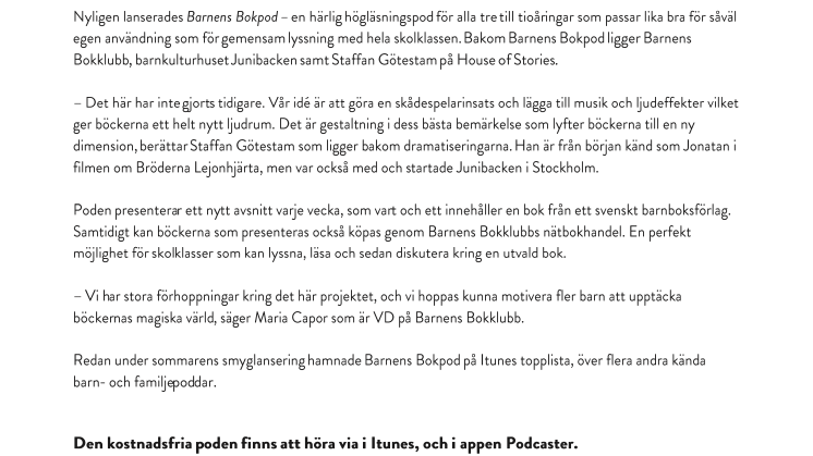 Ny pod för barn – en unik upplevelse för skolklassen