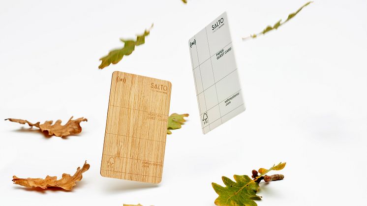 SALTO gæstekort i papir, bambus og træ