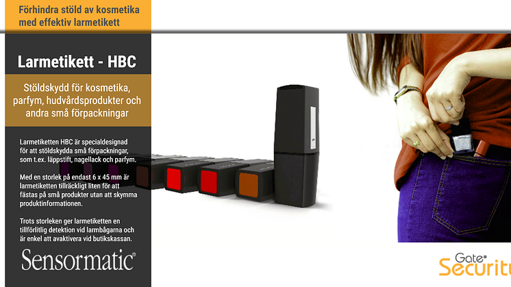 Larmetikett - Sensormatic HBC