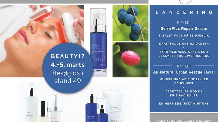 Kerstin Florian på BEAUTY17, Köpenhamn 4-5 mars