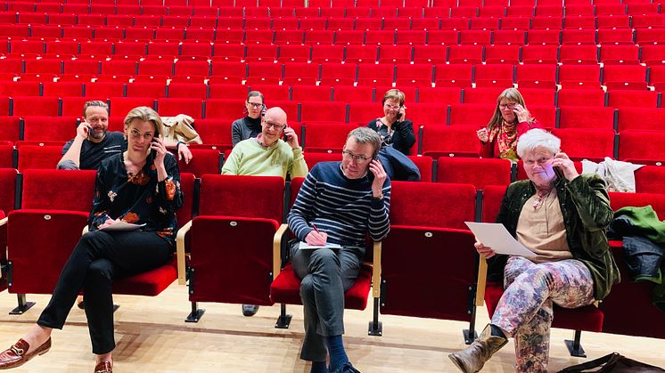 Från vänster, Linus Thomas (M), CAroline Dieker (M), Anna Ahnér (S), Hans Sedström (KD), Fredrik Wernheden (L), Siv Ahlstrand (S), Margareta Widell, (MP) och Ulla-Carin Grafström (LPO).