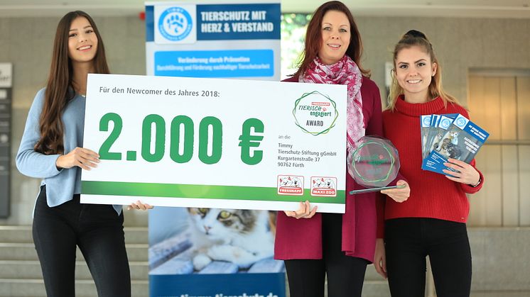 Der Newcomer des Jahres beim "tierisch engagiert"-Award: Die Timmy Tierschutz Stiftung in Fürth 
