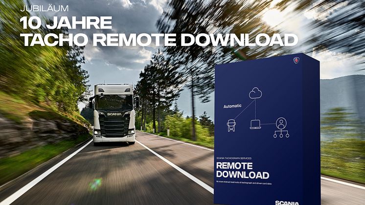 Die Tacho Remote Download Services von Scania feiern 10-jähriges Jubiläum.