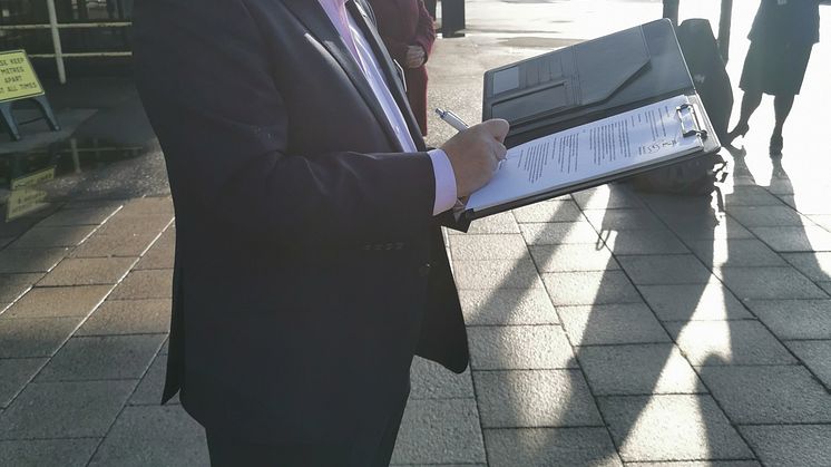 Steve White, Chief Operating Officer at GTR, signs new homelessness Charter