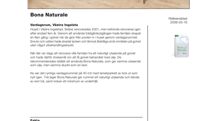 Bona Naturale i Västra Ingelstad