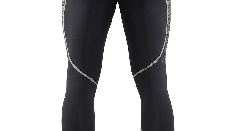 Delta Compression long tights för herr i färgen black/silver