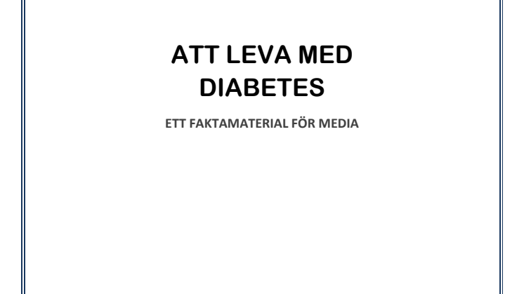 Faktamaterial - leva med diabetes