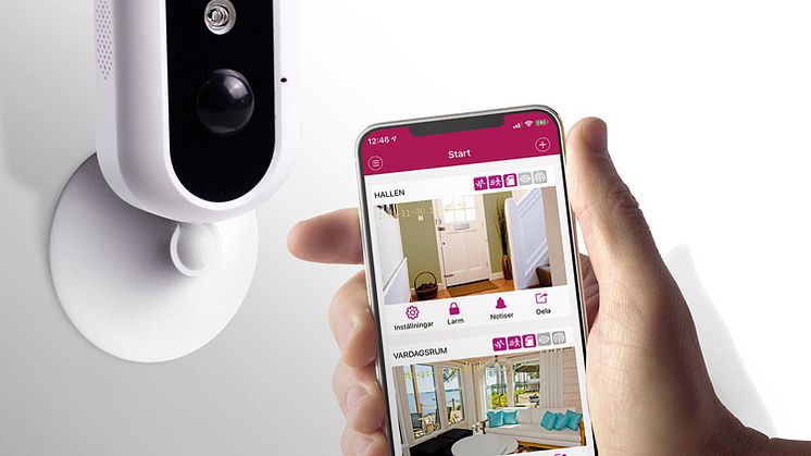 Genom appen Yoyomotion Home kan du se  vad som händer.