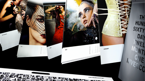 Bespoke wall calendar created by Open Communications for Invercote is auctioned to raise money for Unicef