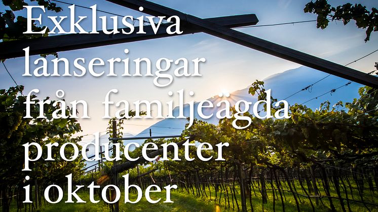 Exklusiva lanseringar från Ward Wines i oktober