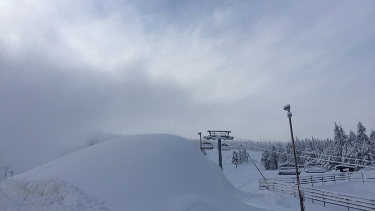 Foto snöproduktion Gustavbacken i Lindvallen, Sälen 10 november 2016