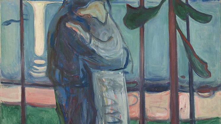 Kyss på stranden i måneskinn, 1914