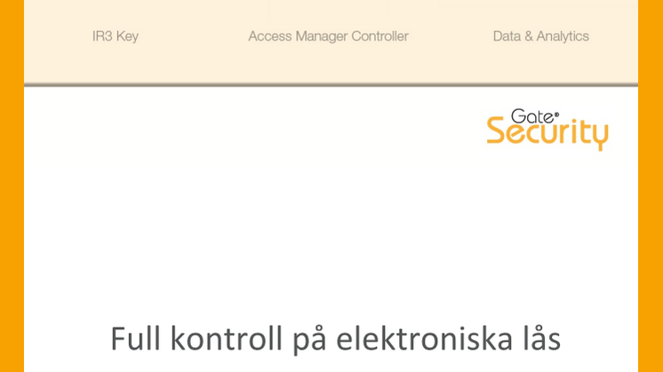 Full kontroll på elektroniska lås